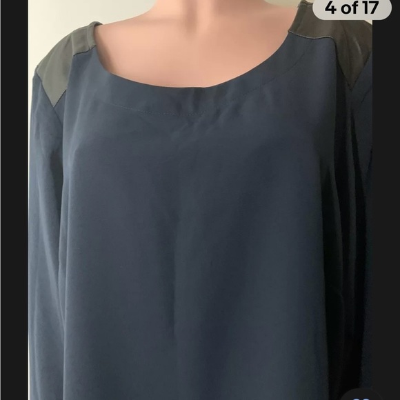 Lane Bryant Women’s Top Shirt Tunic Lomg Sleeves High-Low Size 24 - Picture 7 of 12